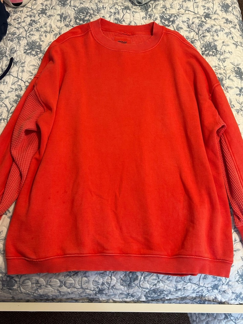 Aerie Red Crewneck Sweatshirt